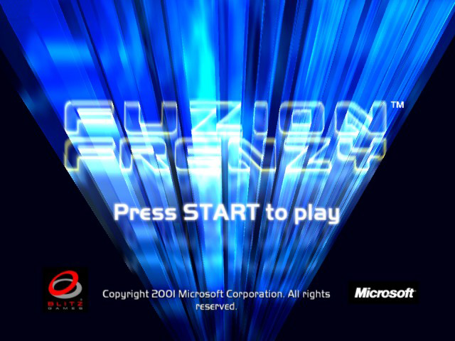 Fuzion Frenzy title screen for Xbox