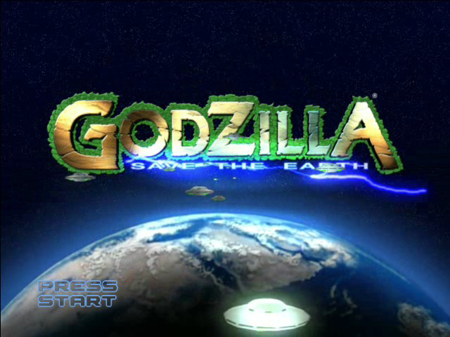 Godzilla: Save the Earth title screen for Xbox