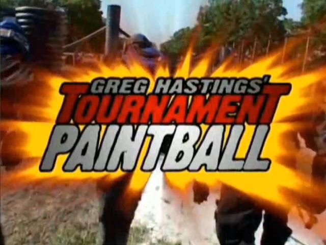 Greg Hastings Tournament Paintball title screen for Xbox