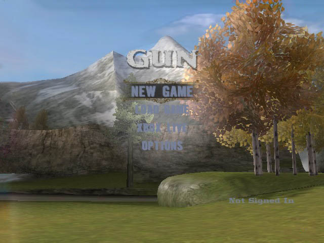 Gun title screen for Xbox