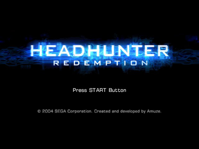Headhunter Redemption title screen for Xbox