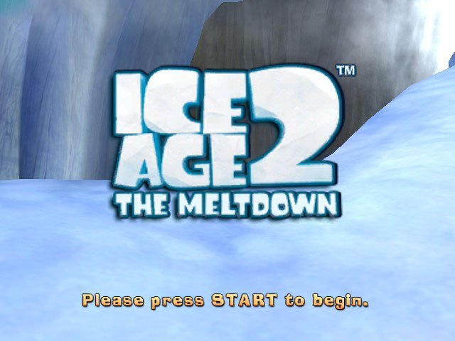 Ice Age 2 The Meltdown title screen for Xbox