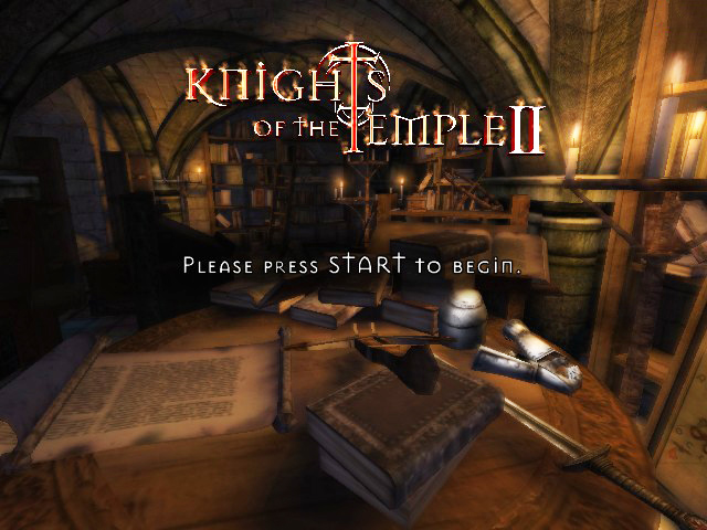 Knights of the Temple II title screen for Xbox