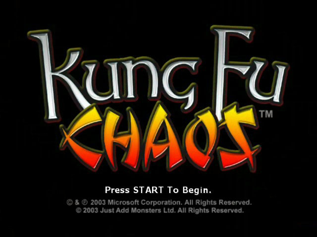 Kung Fu Panic title screen for Xbox