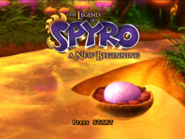 Legend of Spyro A New Beginning title screen for Xbox