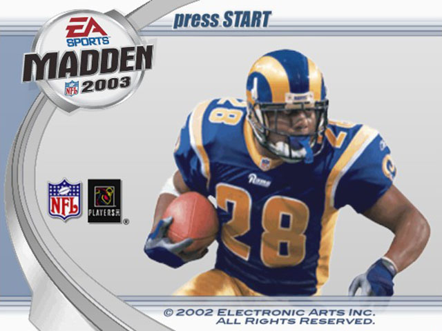Madden 2003 title screen for Xbox