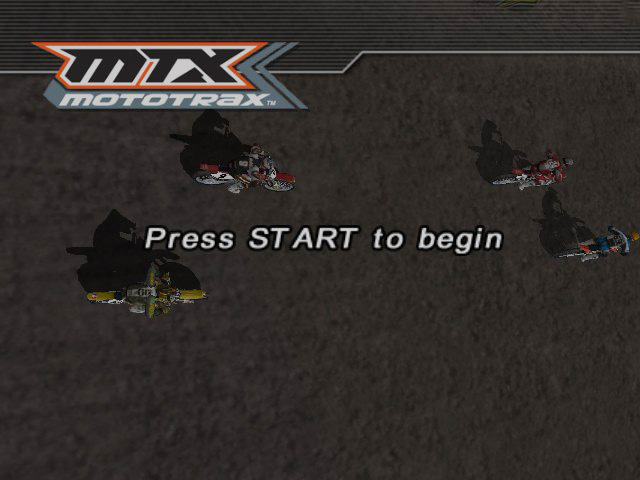 MTX: Mototrax title screen for Xbox