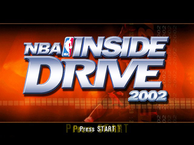 NBA Inside Drive 2002 title screen for Xbox