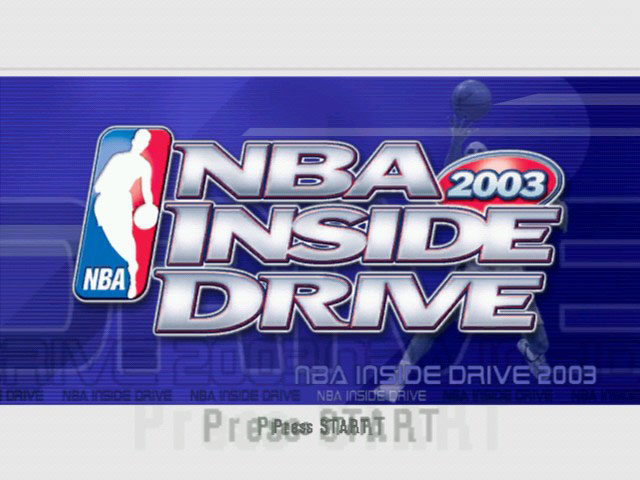 NBA Inside Drive 2003 title screen for Xbox