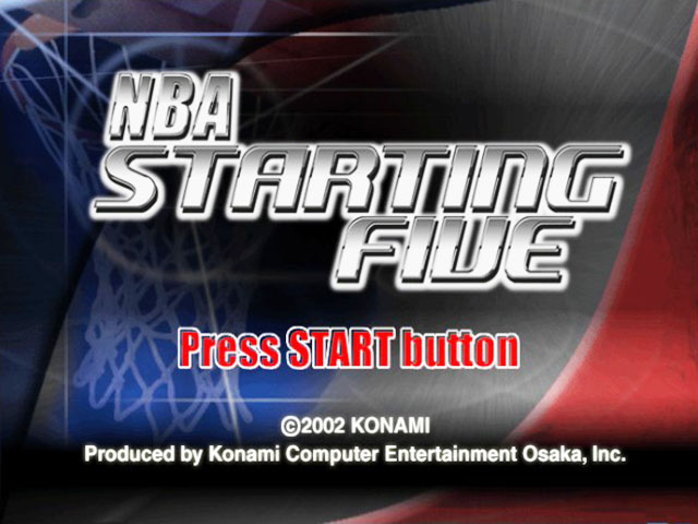 NBA Starting Five title screen for Xbox