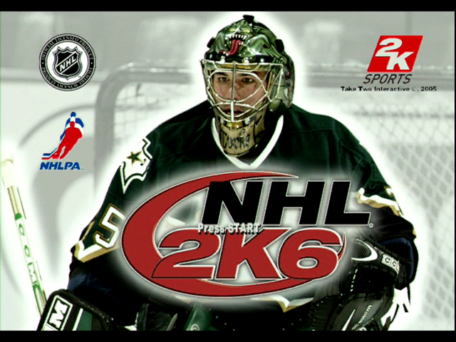 NHL 2K6 title screen for Xbox