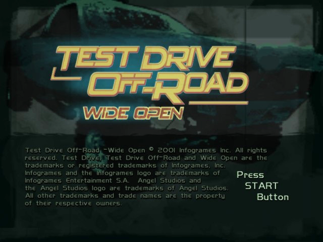 OFF-ROAD WIDE OPEN title screen for Xbox