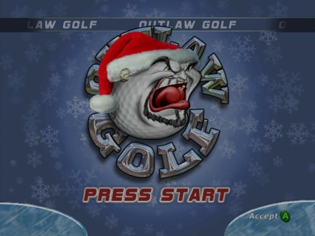 Outlaw Golf: 9 Holes Of X-Mas title screen for Xbox