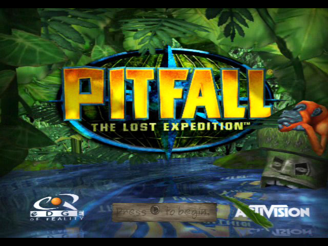 Pitfall The Lost Expedition title screen for Xbox