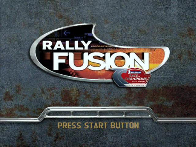 Rally Fusion: Race of Champions title screen for Xbox