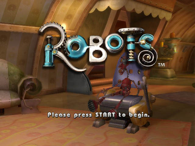 Robots title screen for Xbox