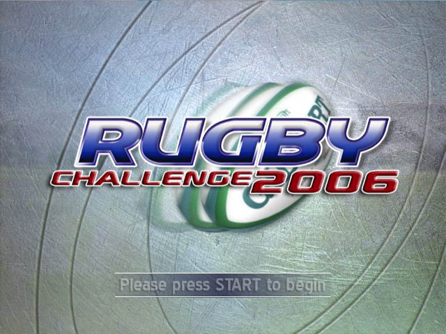 Rugby 2006 title screen for Xbox