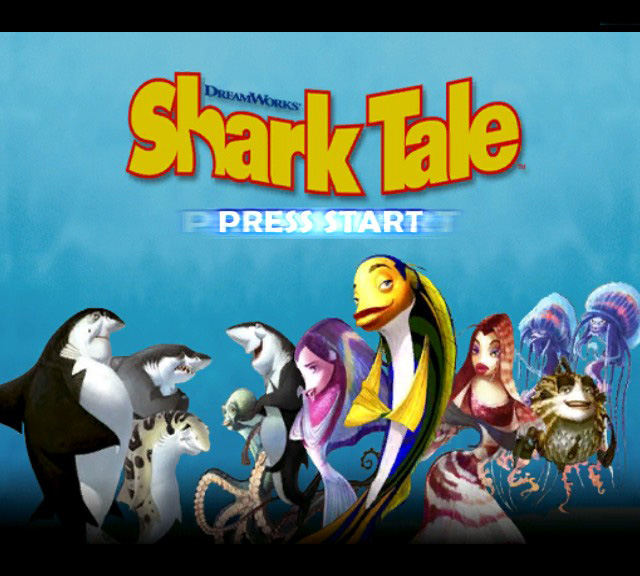 Shark Tale title screen for Xbox