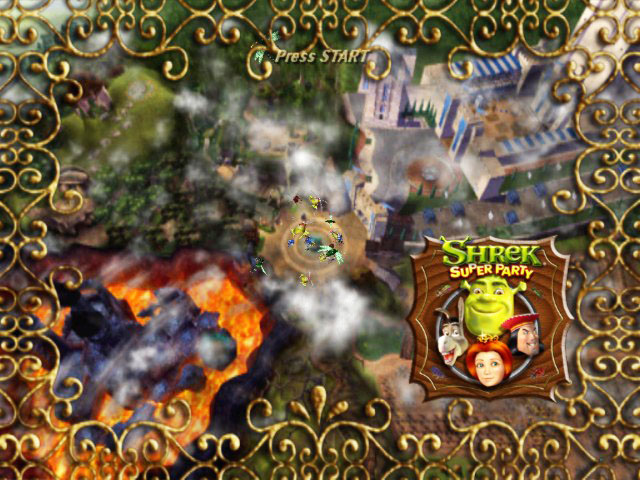 Shrek Super Party title screen for Xbox