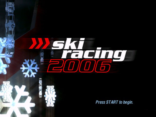 Ski Racing 2006 title screen for Xbox