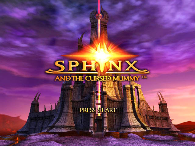 Sphinx and the Cursed Mummy title screen for Xbox