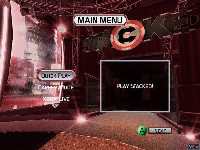 Stacked With Daniel Negreanu title screen for Xbox