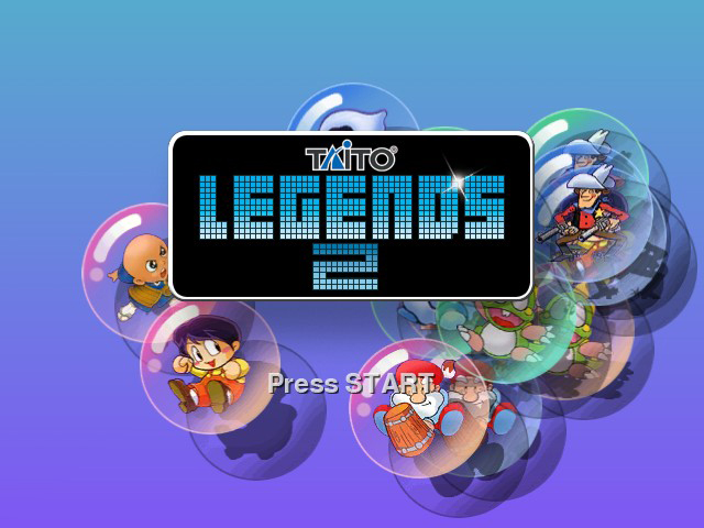 Taito Legends 2 title screen for Xbox