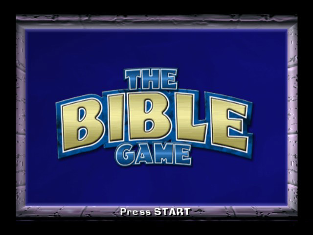 The Bible Game title screen for Xbox