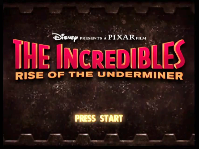 The Incredibles: Rise of the Underminer title screen for Xbox