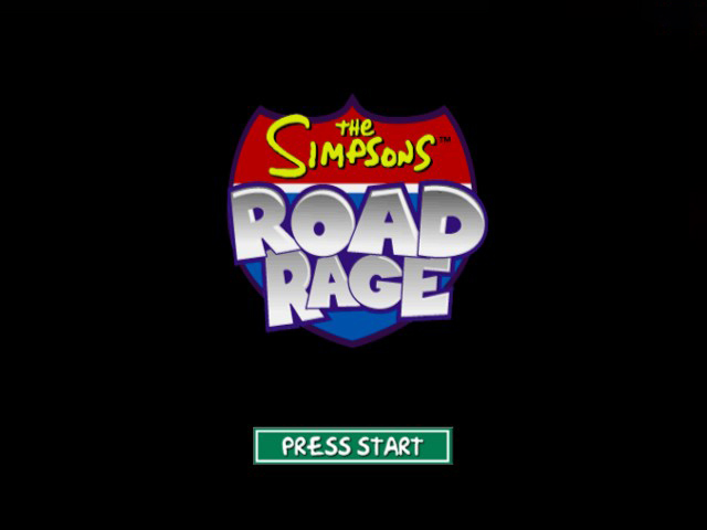 The Simpsons Road Rage title screen for Xbox