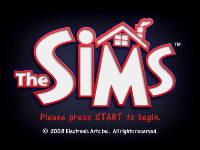 The Sims title screen for Xbox