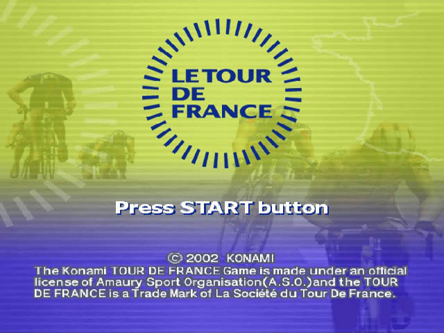 Tour de France title screen for Xbox
