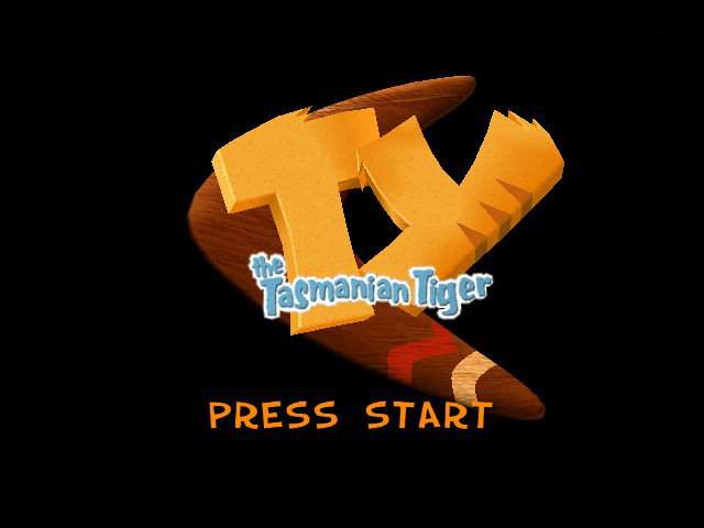 Ty the Tasmanian Tiger title screen for Xbox