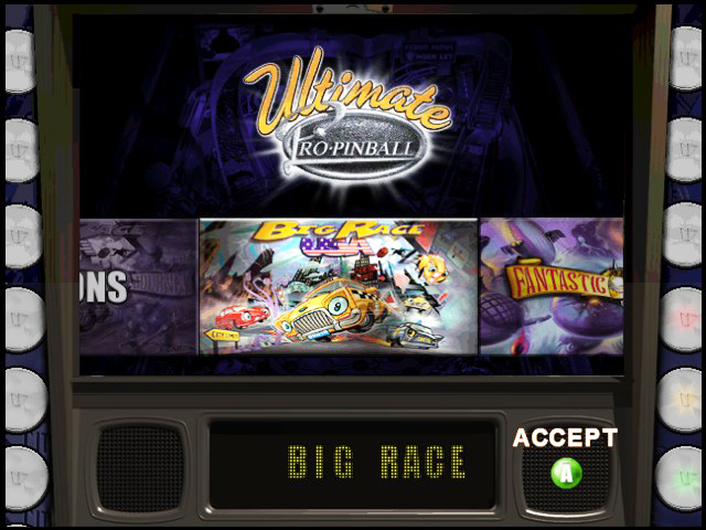Ultimate Pro Pinball title screen for Xbox