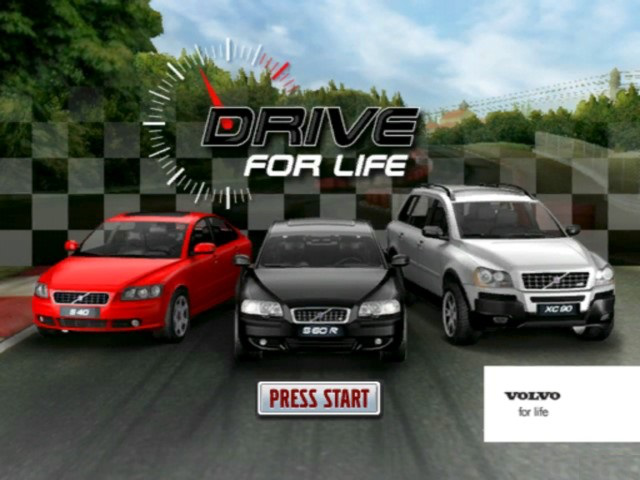 Volvo Drive for Life title screen for Xbox