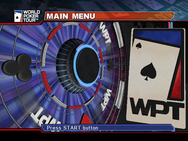 World Poker Tour title screen for Xbox