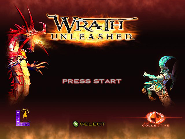 Wrath Unleashed title screen for Xbox