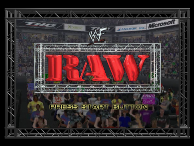 WWF Raw title screen for Xbox