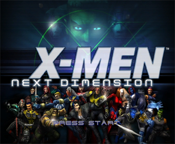X-Men: Next Dimension title screen for Xbox