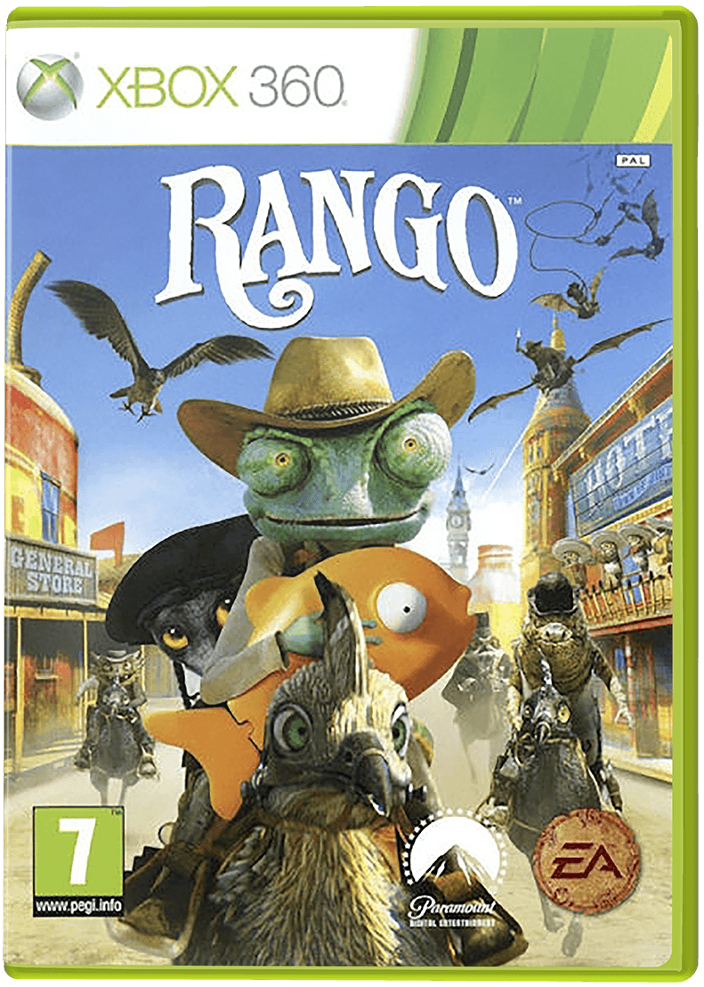 Rango: The Video Game box art for Xbox 360