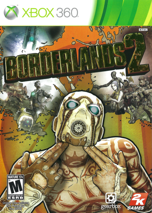 Borderlands 2 box art for Xbox 360