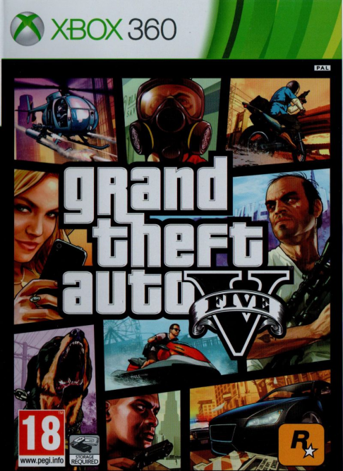 Grand Theft Auto 5 box art for Xbox 360