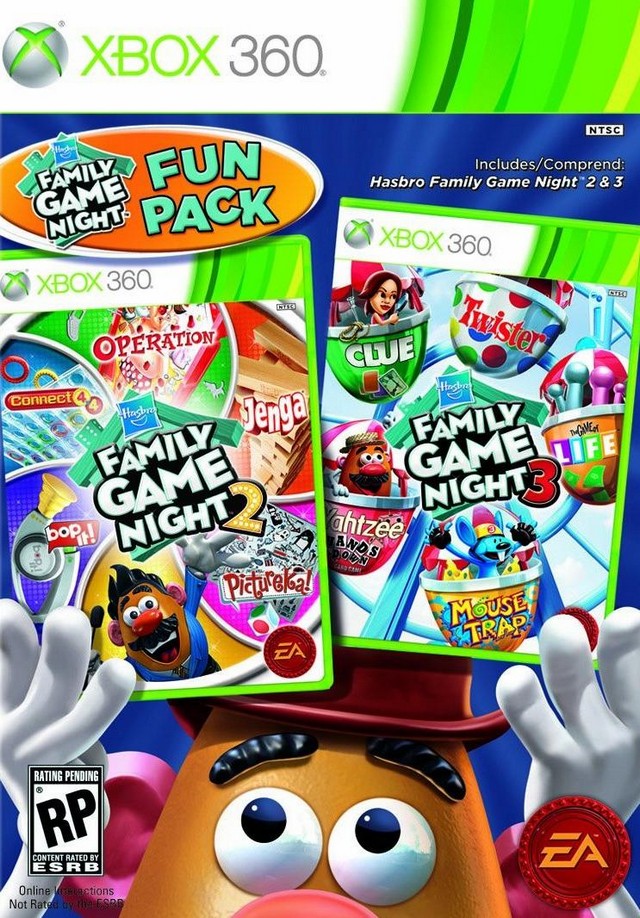 Hasbro Family Game Night Fun Pack box art for Xbox 360