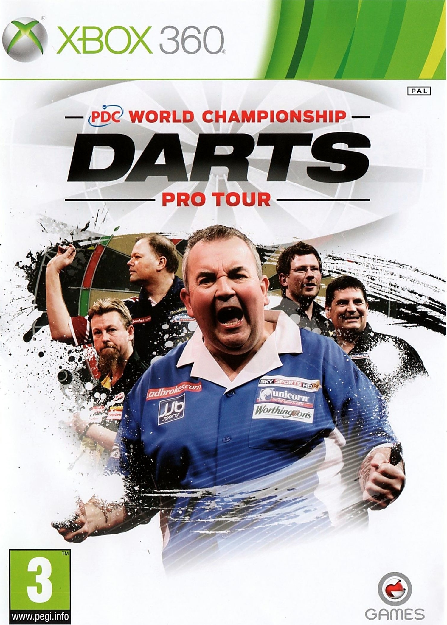 PDC World Championship Darts Pro Tour box art for Xbox 360