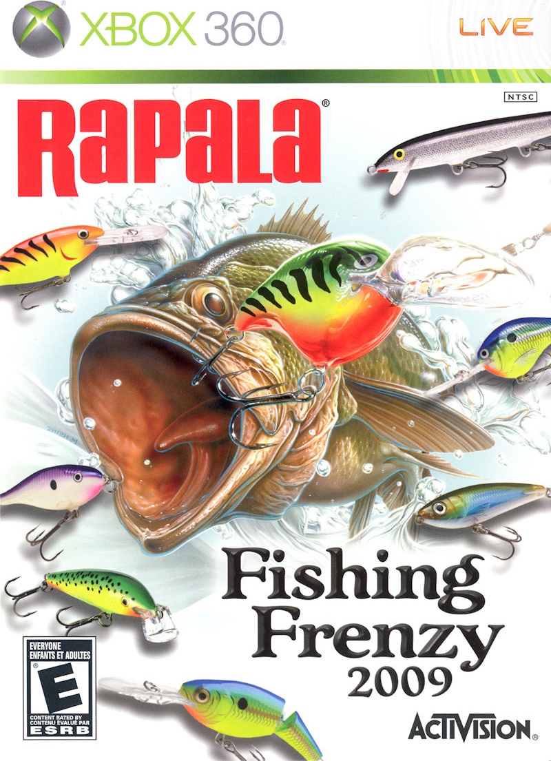 Rapala Fishing Frenzy 2009 box art for Xbox 360