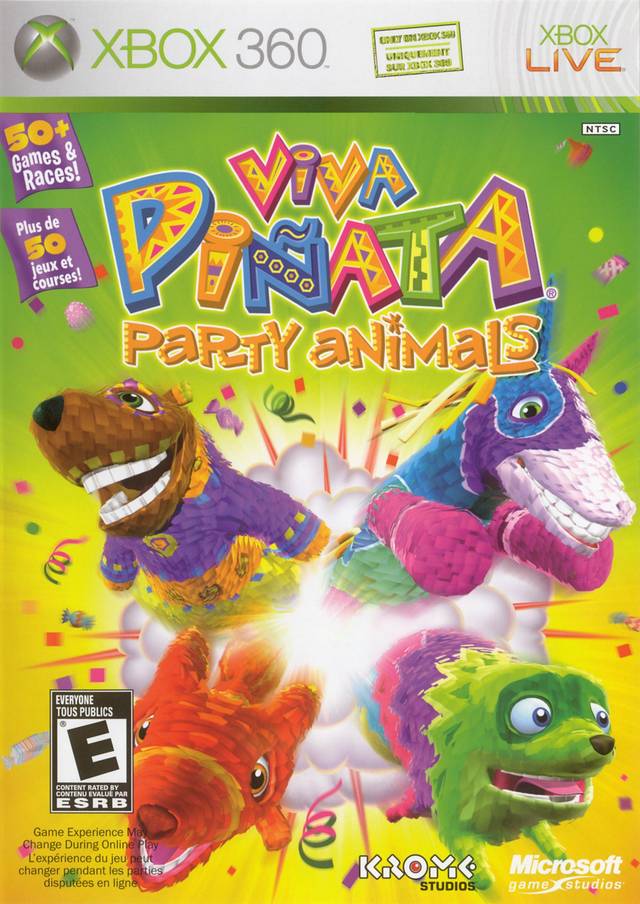 Viva Pinata Party Animals box art for Xbox 360