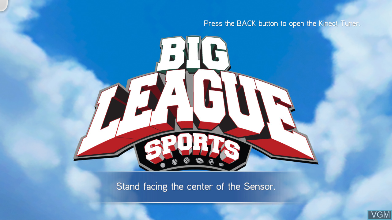 Big League Sports title screen for Xbox 360