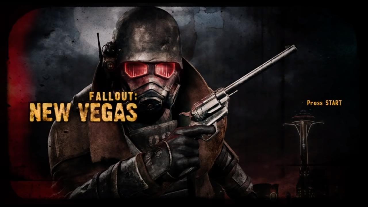 Fallout: New Vegas title screen for Xbox 360