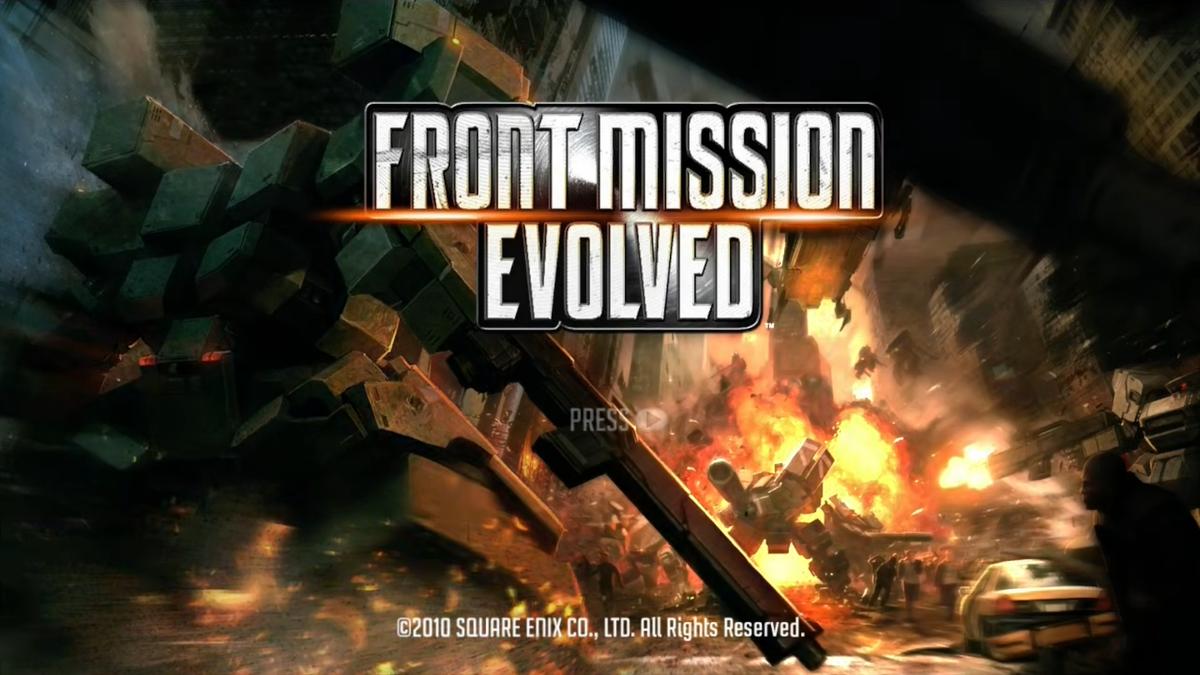 Front Mission Evolved title screen for Xbox 360
