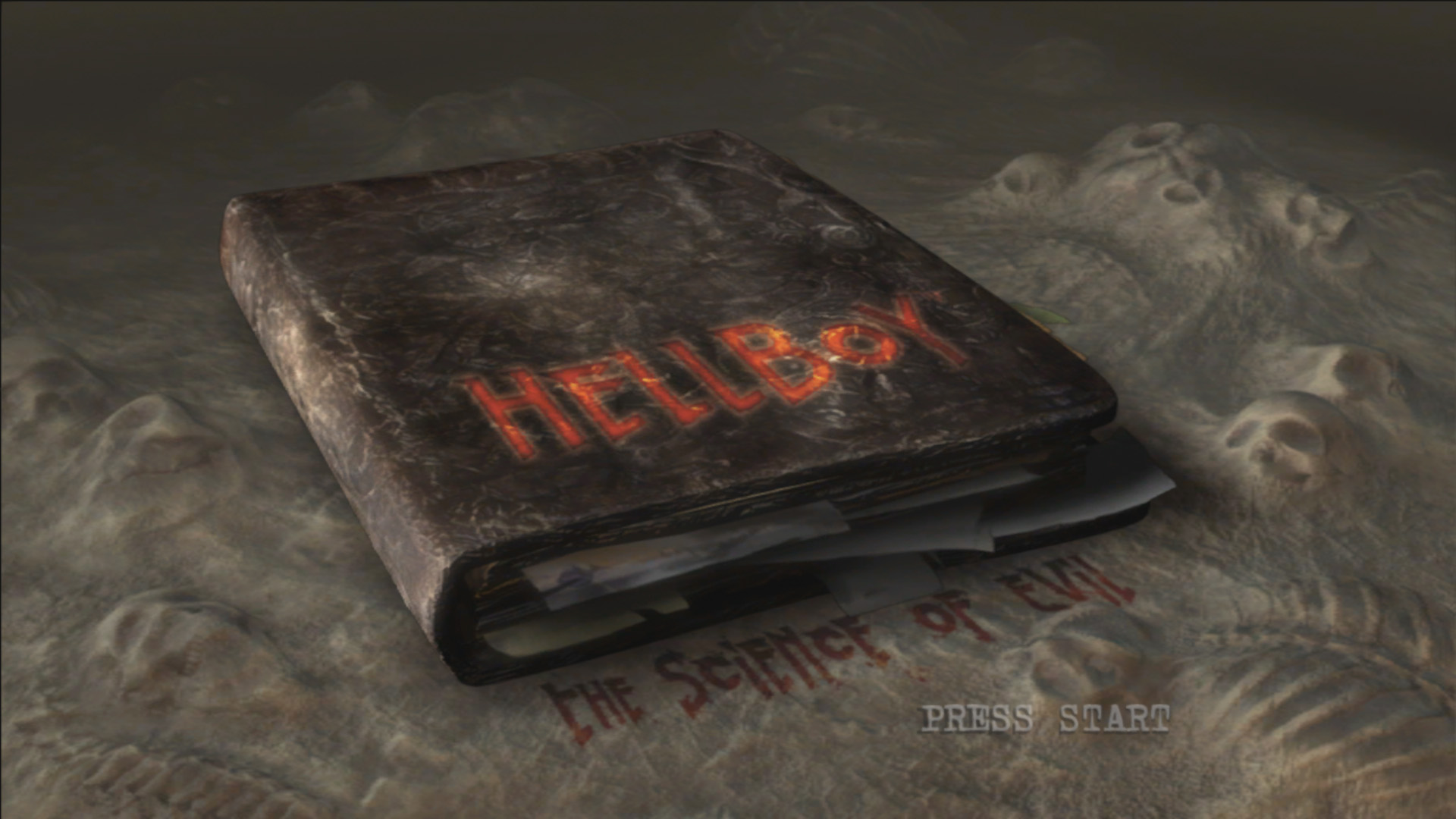 Hellboy Science of Evil title screen for Xbox 360